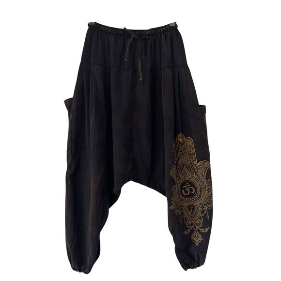 Kathmandu Imports Harem Pants Festival Drop Crotch Fairy Grunge Rave Hippy EUC - Picture 1 of 11